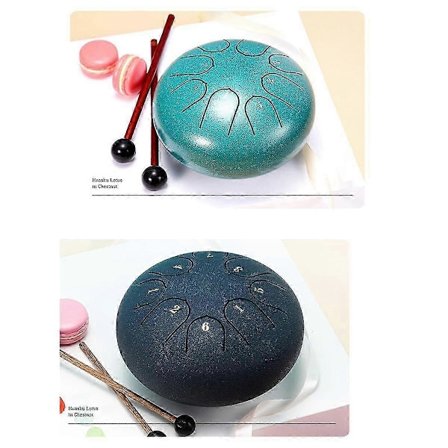 6 tommer 8-tone stål tungetromme Handpan til meditation, udendørs have regnvands slagtøjsinstrument