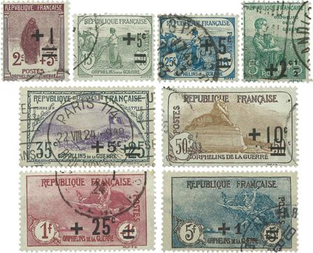 Frankrig 1922 - YT 162-69 - Stemplet