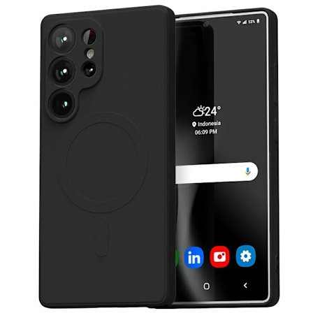 Mercury Mobilskal till Galaxy S25 Ultra MagSafe Semi-Silikon - Svart