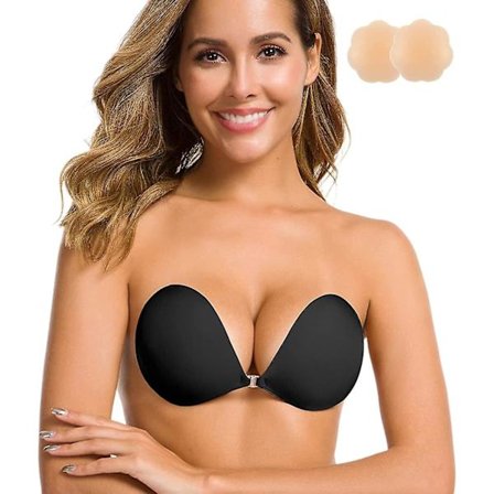 Selvklebende BH Stroppeløs Sticky Usynlig Push Up Silikon BH For ryggløs kjole med brystvortetrekk naken