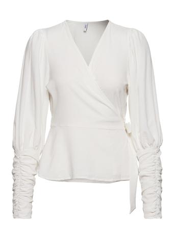Onlcute L/S Cuff Wrap Top Nn Bluse Langermet Hvit ONLY