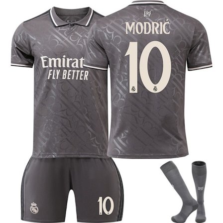 2024-2025 Real Madrid Bortedrakt Fotballdrakt Barn Nr. 10 MODRIC XS