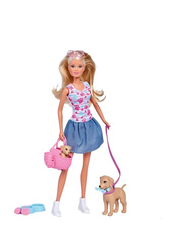 Steffi Love Puppy Walk Patterned Simba Toys