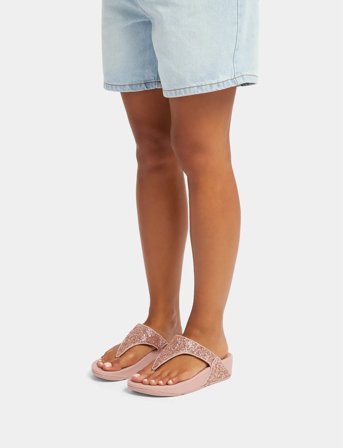 FitFlop Lulu Glitter Toe-Thongs - Pink - 39