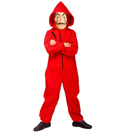 Dali Cosplay Paper Money House | Fin kjole for voksne | Halloween | Karneval | Innbruddstyv kostyme temafest | Tyv | Rane