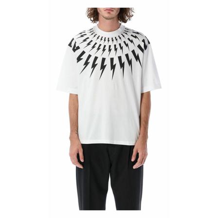 Neil Barrett, T-Shirt Pbjt 047St 510S Biały, Mężczyzna, Rozmiar: M