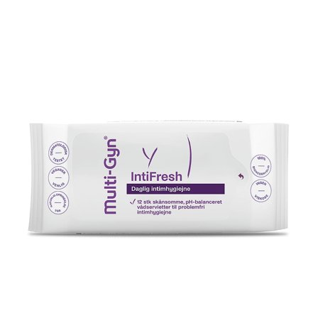 Multi-Gyn IntiFresh Intime Vådservietter 12 stk., Skincare, Intimpleje, Intimservietter