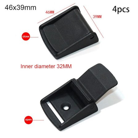 4stk Indbindingsrem Spænde Plast Pressespænde 46X39MM