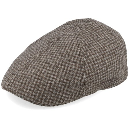 Stetson - Black - flatcap - Cap - Texas Sustainable Wool/Cashmere Almond/Grey Flat Cap - Hatstore