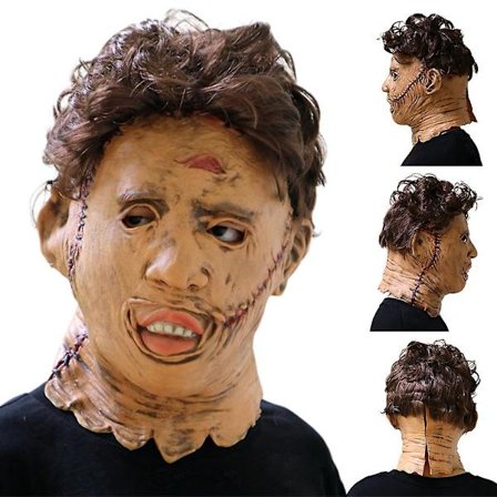 Texas Chainsaw Massacre Cosplay Latex Mask Skräckfilm Skrämmande Masque Halloween Party Bloody Head Cover Rekvisita