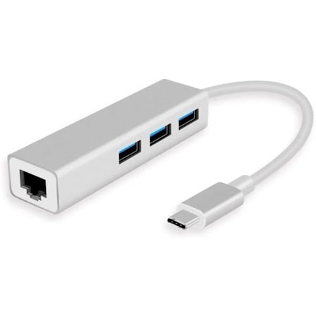 USB Type-C Hub, Ultra Slim USB C Adapter med 4 USB 3.0 Portar för MacBook Pro 2018 2017 iMac Fler USB Type C Enheter 1000Mbps