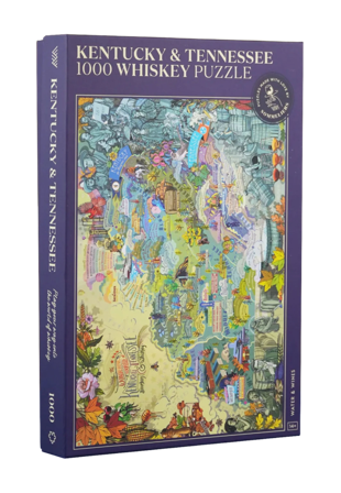 Water & Wines Whiskeypussel - Kentucky Tennessee 1000 bitar Pussel Unisex Lila 35 x 24 5