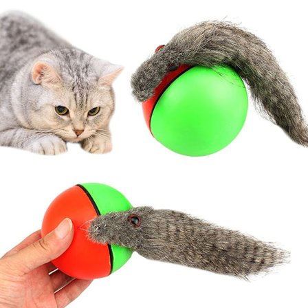Electric Cat Toy / Toy for Cat - Rolling Ball with Ferret