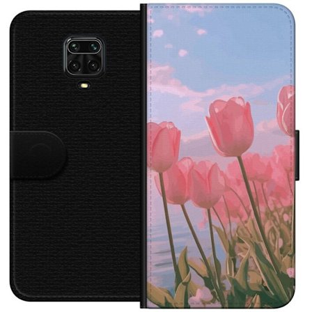 Plånboksfodral till Xiaomi Redmi Note 9S med Rosa Tulpaner
