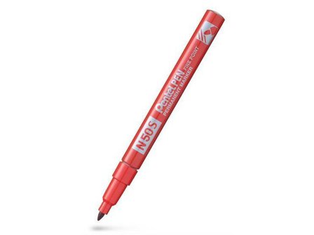 PENTEL Märkpenna perm. N50S rund röd - Lyreco - Kontorsmaterial - Pennor - Märkpennor - Rund spets