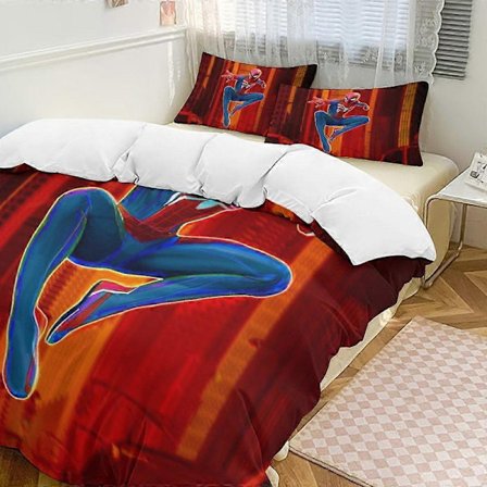 Vuodevaatesetti WM586 Spider-Man Peittosetti, 3-osainen vuodevaatesetti pehmeä lämmin vuodesetti useita kokoja valittavissa SW586