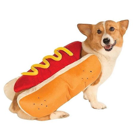 Morsomt kjæledyrkostyme Klær Hot Dog Utkledning Søt Katt Valp Antrekk For Små Mellomstore Hunder Dachshund Halloween Party Cosplay Gave (FMY) S hot 