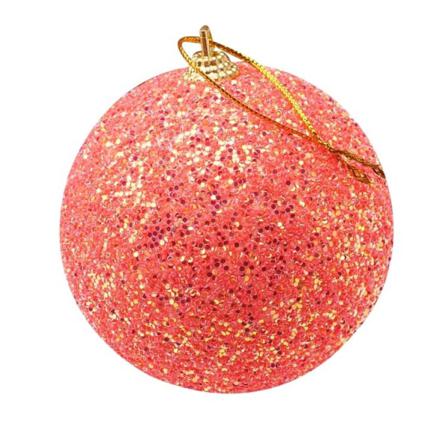 6-pack 8 Cm Julkulsprydnader Splittringssäker Orange