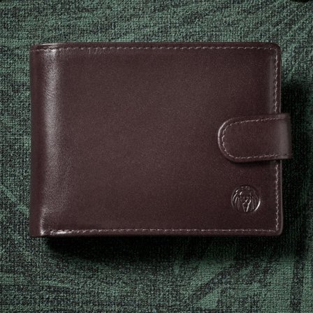 Portefeuille ergonomique en cuir marron foncé Jasper pour hommes - Portefeuilles - pour Hommes - Lucleon