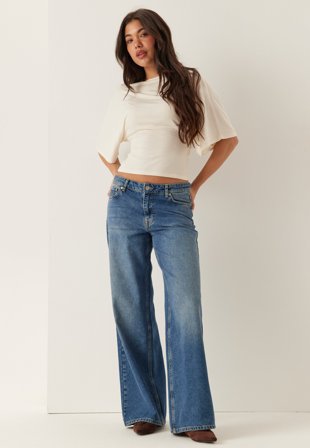 BUBBLEROOM-Mid Wide Jeans-48