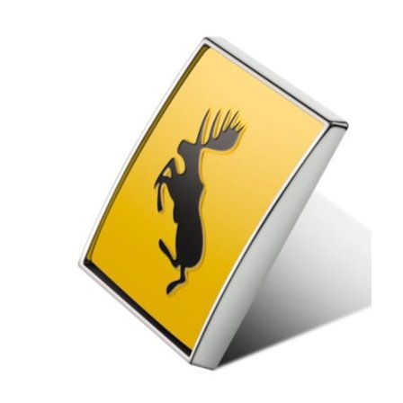 Aito Perinteinen Laukkava Hirvi VOO Kovakromi Emblem