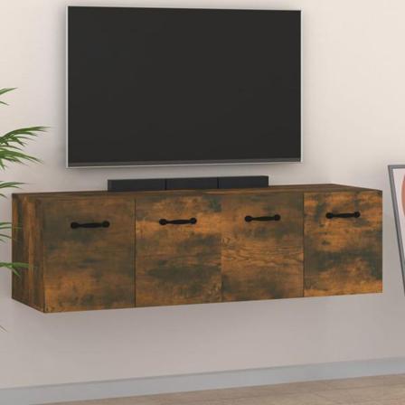 Vidaxl Väggskåp 2 St Rökfärgad Ek 80x35x36,5 Cm Konstruerat Trä Brun