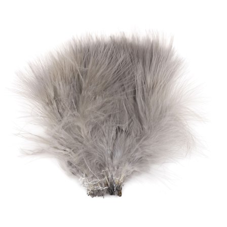 Natures Spirit Fish Hunter Blood Quill Marabou - Heron Gray (UV)