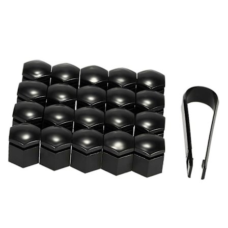 20 stk 19MM Sorte Hjulmøtrik Beskyttelseshætter Passer til Vauxhall Opel