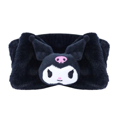 Kawaii Kuromi -meikkipanta, spa-hiuspanta koralli fleeceä kasvoille