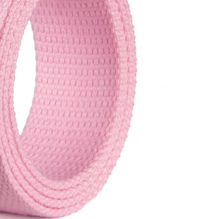 Bælte rosa canvas sort spænde