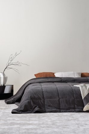 Jotex - Sengeteppe Grå - RALF - Kjøp Enkeltseng hos Jotex