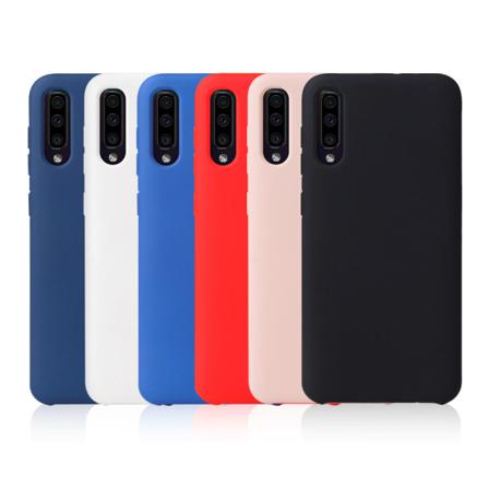Samsung Galaxy A50 - Stilrent Mattbehandlat Silikonskal Marinblå