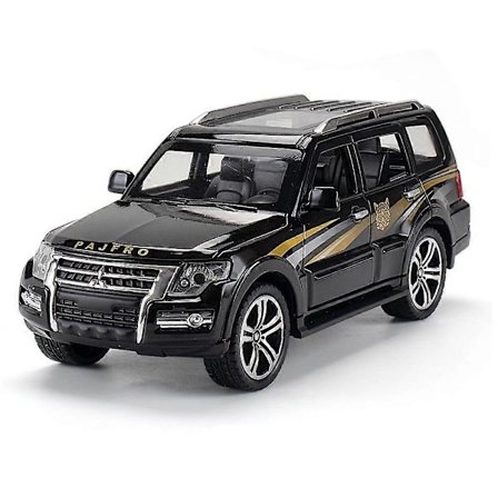 Mitsubishi Pajero Sports Bilmodell med Lys og Åpningsbar Dør Musikalsk Simulering