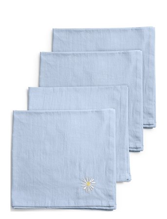 Midnatt | Napkins 4-Pack Daisy | 40X40CM
