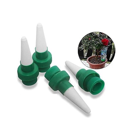 Drypvandingssæt Automatisk plantevandingsdispenser Keramisk keglehoved Plantehældebeholder Drypvanding til have, stueplante, blomster 4 stk.