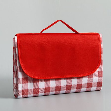 200 x 200 cm Picknickfilt, Vattentät Fuktsäker Stor Vikbar för Camping Resor Strand Trädgårdsduk (Vikbar i Väska) - Röd