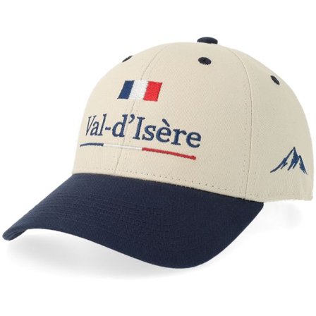 Iconic - Beige adjustable Keps - Val-d'isère Blank Stone/Navy Adjustable @ Hatstore