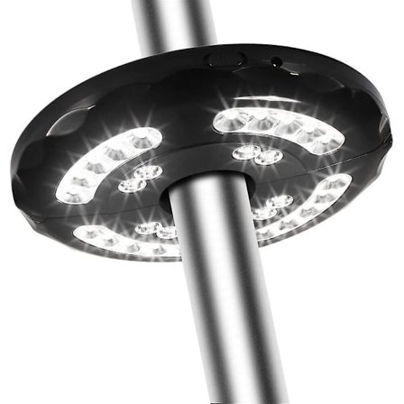 Laddningsbar Umbrellalykta, 28 LED 400 Lumen Parasolljus Med 2 Belysningslägen 18-54 Timmar