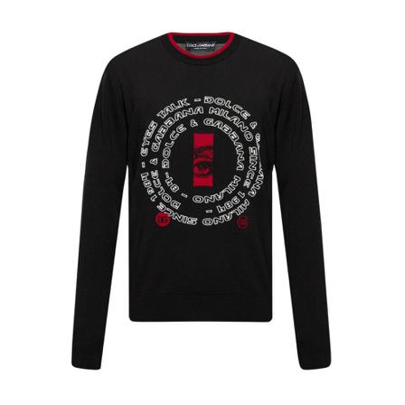 Dolce & Gabbana, Wool sweater Zwart, Heren, Maat:M,wol