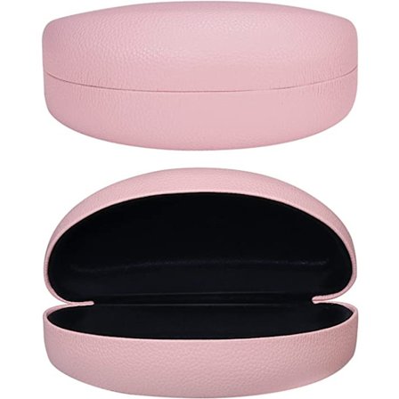 Stressresistent læder hard solbriller etui (Pink), stor Clas