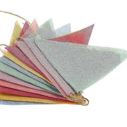 400 cm hør banner vimpler 12 flag hængende bannere til hjemmet eller festen