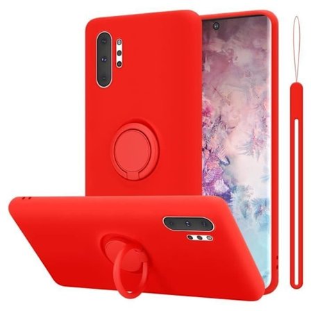 Coque för Samsung Galaxy NOTE 10 PLUS Housse i LIQUID RED Etui Case Cover Skydd i silikon TPU mobiltelefon