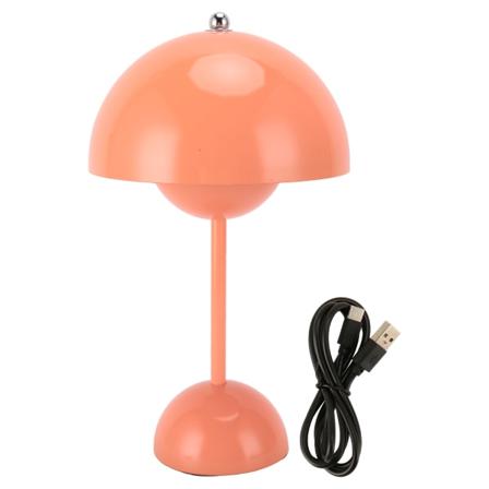 Vintage LED trådløs bordlampe oppladbar nattbordslampe hjem soverom nattlys rosa