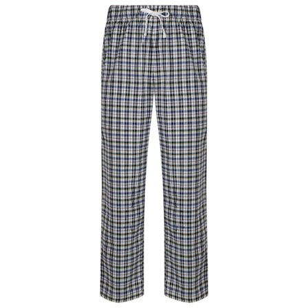 Skinnifit Herr Tartan Lounge Byxor M Vit/Multi Check