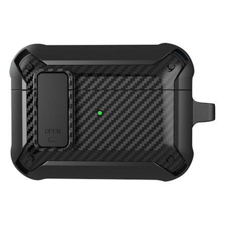 Apple AirPods Pro Gen 2 Carbon Fiber Texture Case - Black