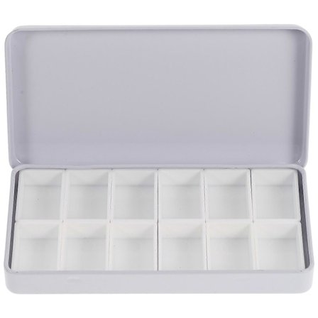 1 sarja tyhjä rautainen akvarellirasia täyttönappisarjalla