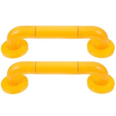 2 stk. Dusjhåndtak, sklisikre sikkerhetshåndtak for bad med lysende sirkler