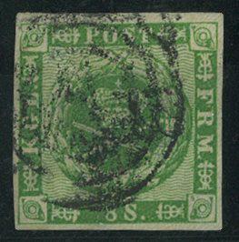 Danmark 1858-1862 - AFA 8 - Stemplet