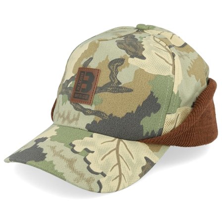 Brixton - Camo earflap Cap - Builders Cap Leaf Camo A-Frame Earflap @ Hatstore