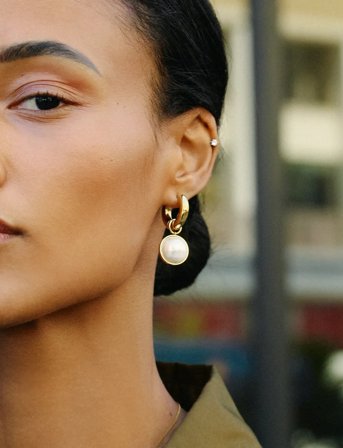 Edblad Gabrielle Hoops L Gold - Gold - ONE SIZE